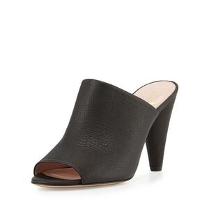 Kate Spade New York Bova peep-toe cone-heel mule black Pebble Leather 9.5 M $328
